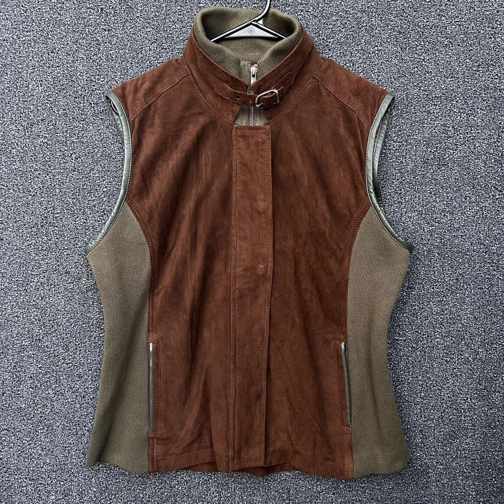 Uru Recoleta Leather Vest Brown/Green‎ Size 3